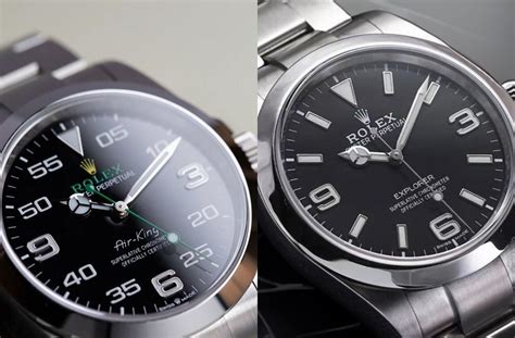 rolex explorer 39mm gmt vs airking 40mm|Watch Comparison: The Explorer vs. The Air.